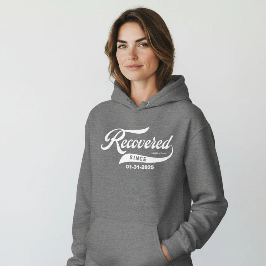 Women's Recovered Since Hoodie w/ Personalized Recovered Date - Image 39