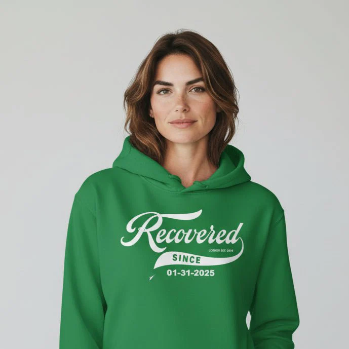 Women's Recovered Since Hoodie w/ Personalized Recovered Date - Image 42